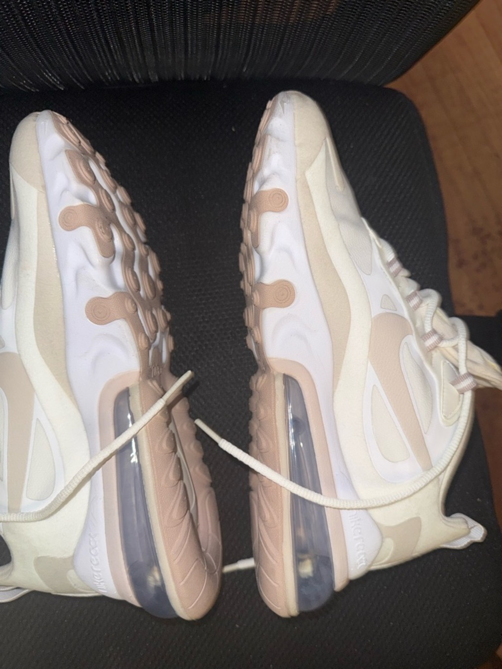 Nike Air Max 270 React Cream/Beige Sneakers - Picture 4 of 16